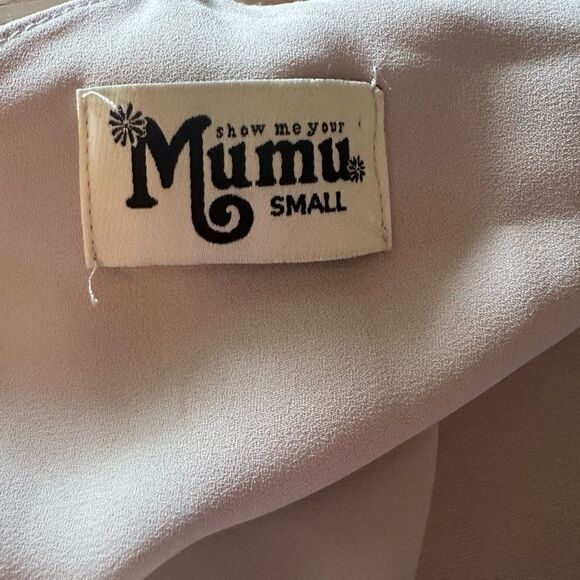 Show Me your Mumu Lauren Tie Maxi in Dove Grey Chiffon - Size Small - Picture 9 of 9